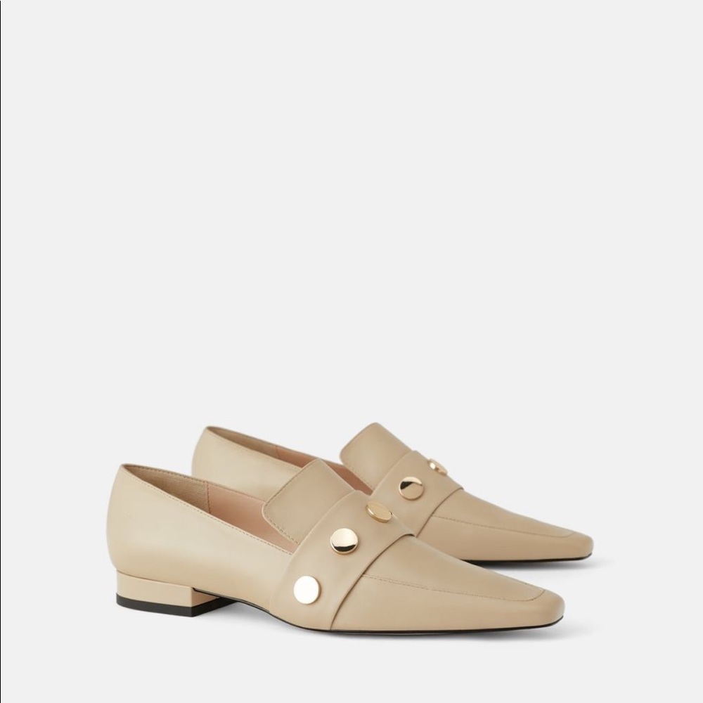 ZARA studded loafers.